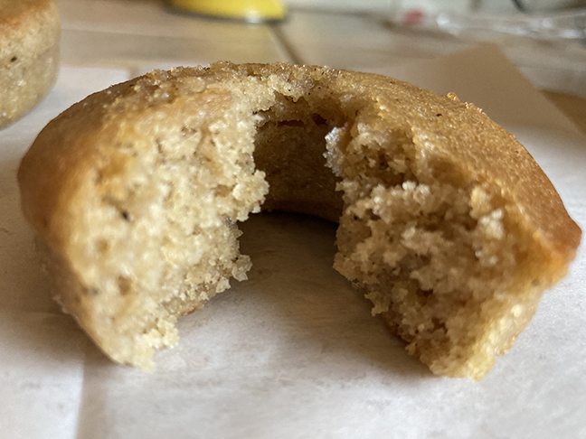 gluten, dairy and egg free syrup sweetened cake donut
